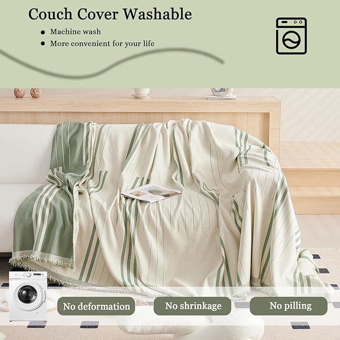 DREAMINGO Couch Cover Washable Chenille Sofa Protector - Image 5