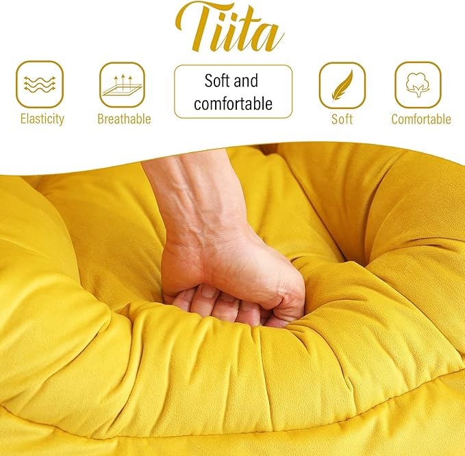 Tiita Lazy Chair with Ottoman, Comfy Leisure Sofa Reading Chair with Footrest - Image 9