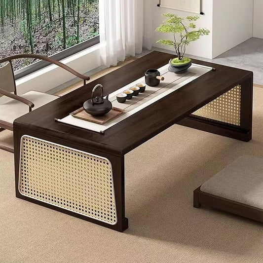 Japanese Floor Table: Large Portable Folding Coffee Table Solid Wood Japanese by YHGSYXL