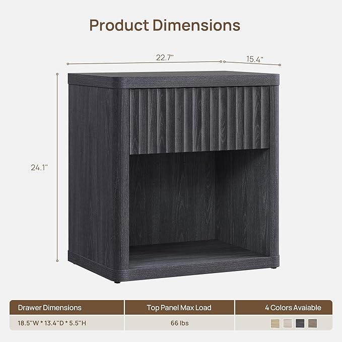 SICOTAS Night Stand Set of 2 Nightstands - Image 3
