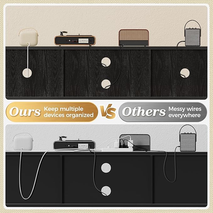 SUPERJARE TV Stand for 65 Inch TV, Entertainment Center - Image 4