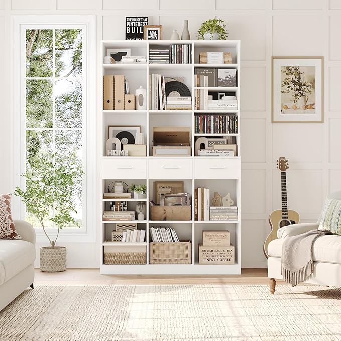 HOSTACK 75" Tall Book Shelf and Bookcase, Modern 9 Tier Bookcase - Image 3