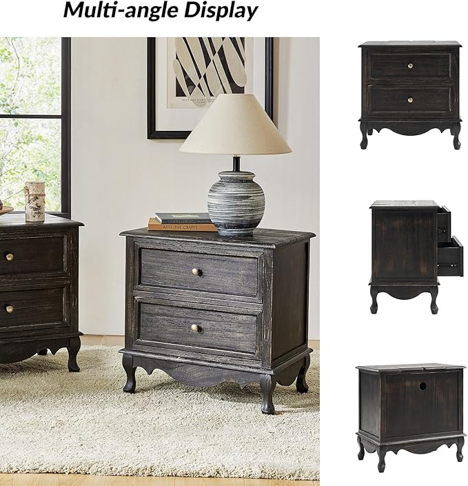 HULALA HOME Solid Wood End Tables Set of 2 - Image 6