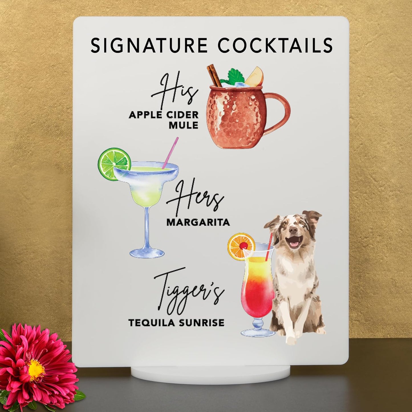 Pet Signature Drink Wedding Signs