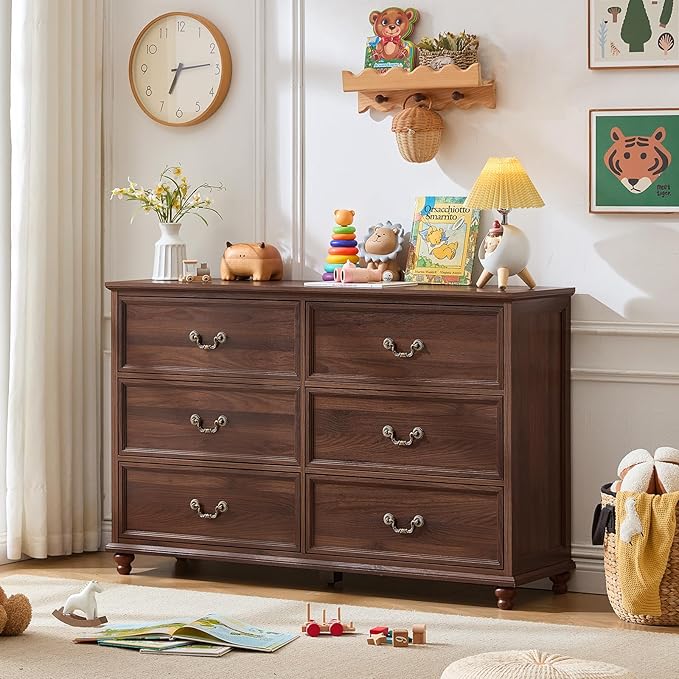 Joaxswe Farmhouse 6 Drawers Dresser - Image 9