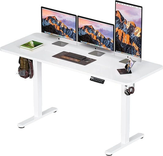 BIZUM Electric Standing Desk 63 x 24 Inch Computer Desk-Gaming Desk White Home by Unknown
