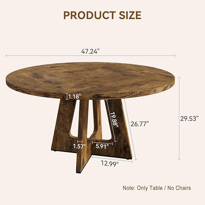 GAOMON 47 Inch Round Dining Table - Image 7