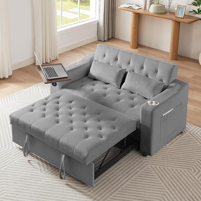 Auvsoce 53'' Convertible Sleeper Sofa Bed by Unknown