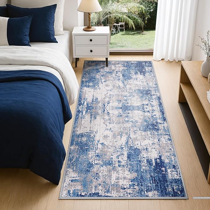 RELEANY Washable Area Rugs 2'x10' Non-Slip Modern Abstract Soft - Image 7
