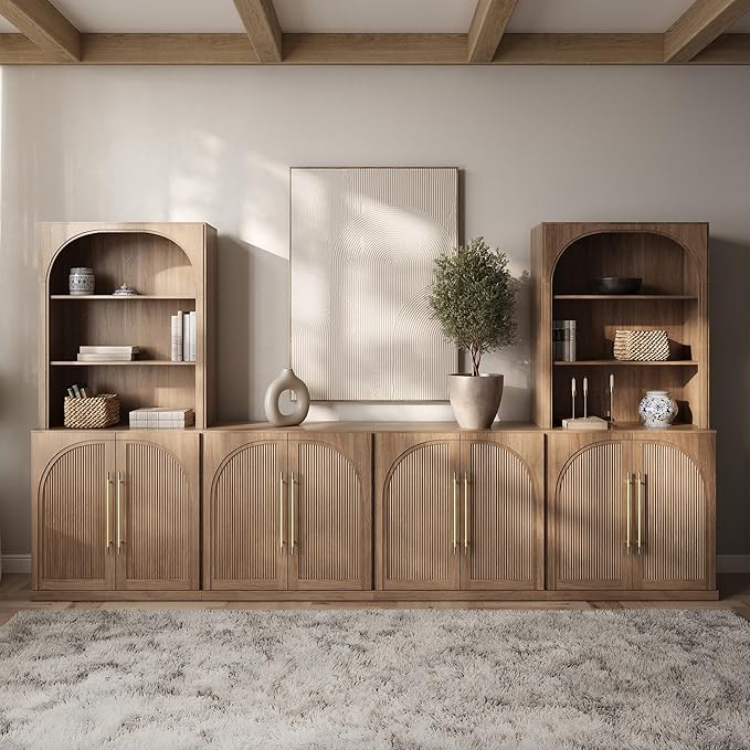 BELLEZE 6-Piece Modular TV Stand, Entertainment Center by BELLEZE