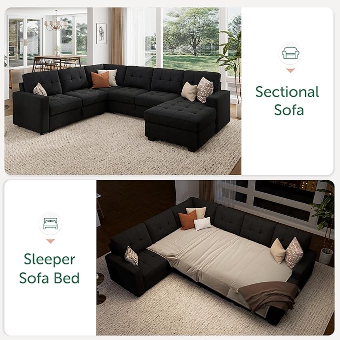 HONBAY Sectional Sleeper Sofa - Image 5