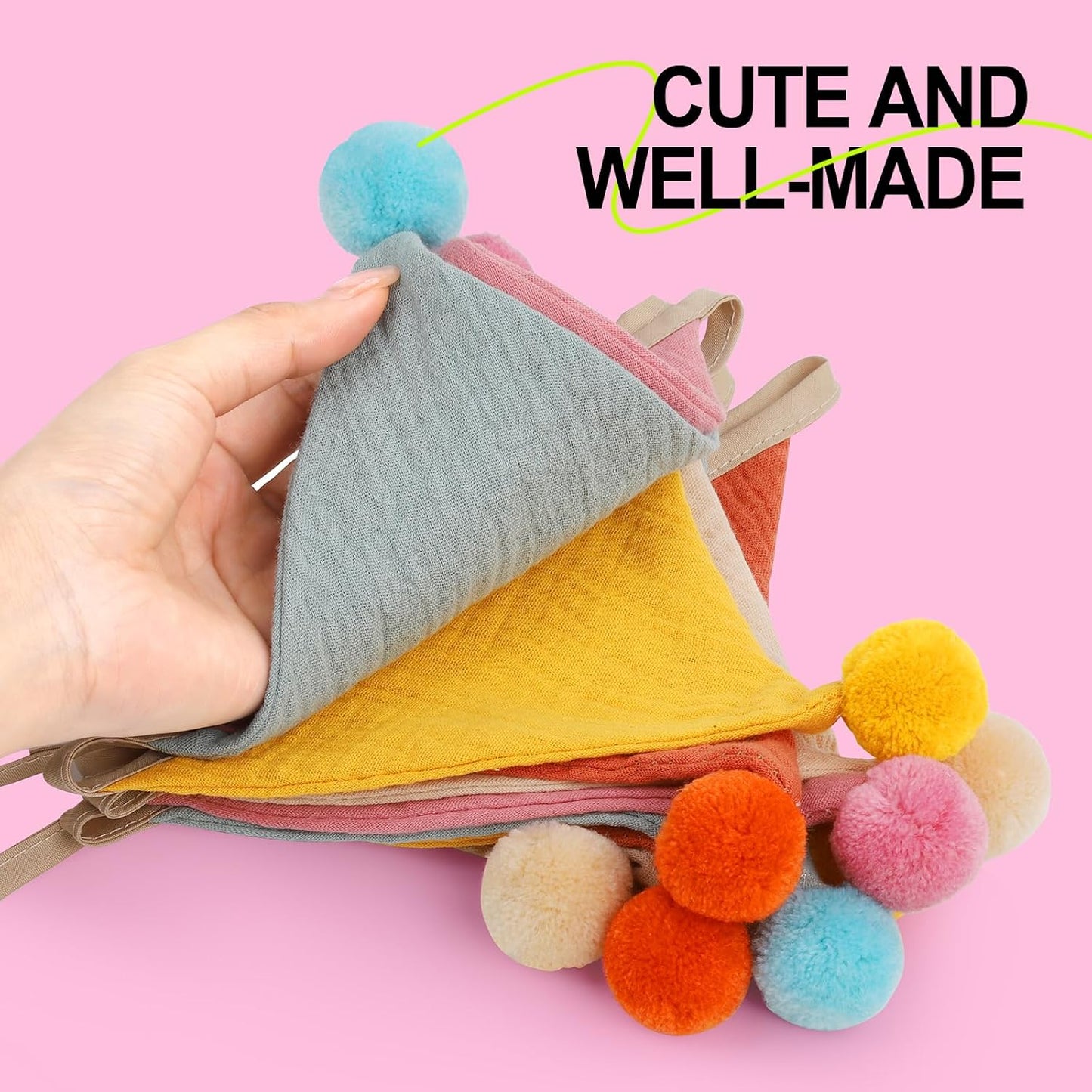 20 Pcs Pennant Banner Flags,2 Sets Garland Nursery Triangle Bunting Flag Baby Shower Banner for Nursery Decor Kindergarten Classroom Playroom Decor Baby Birthday Church Nursery Party Event(rainbow)