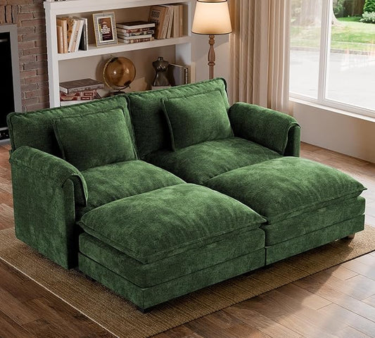 ELUCHANG Oversized 79" Modular Sectional Sofa Bed, Comfy Cloud Couch by ELUCHANG