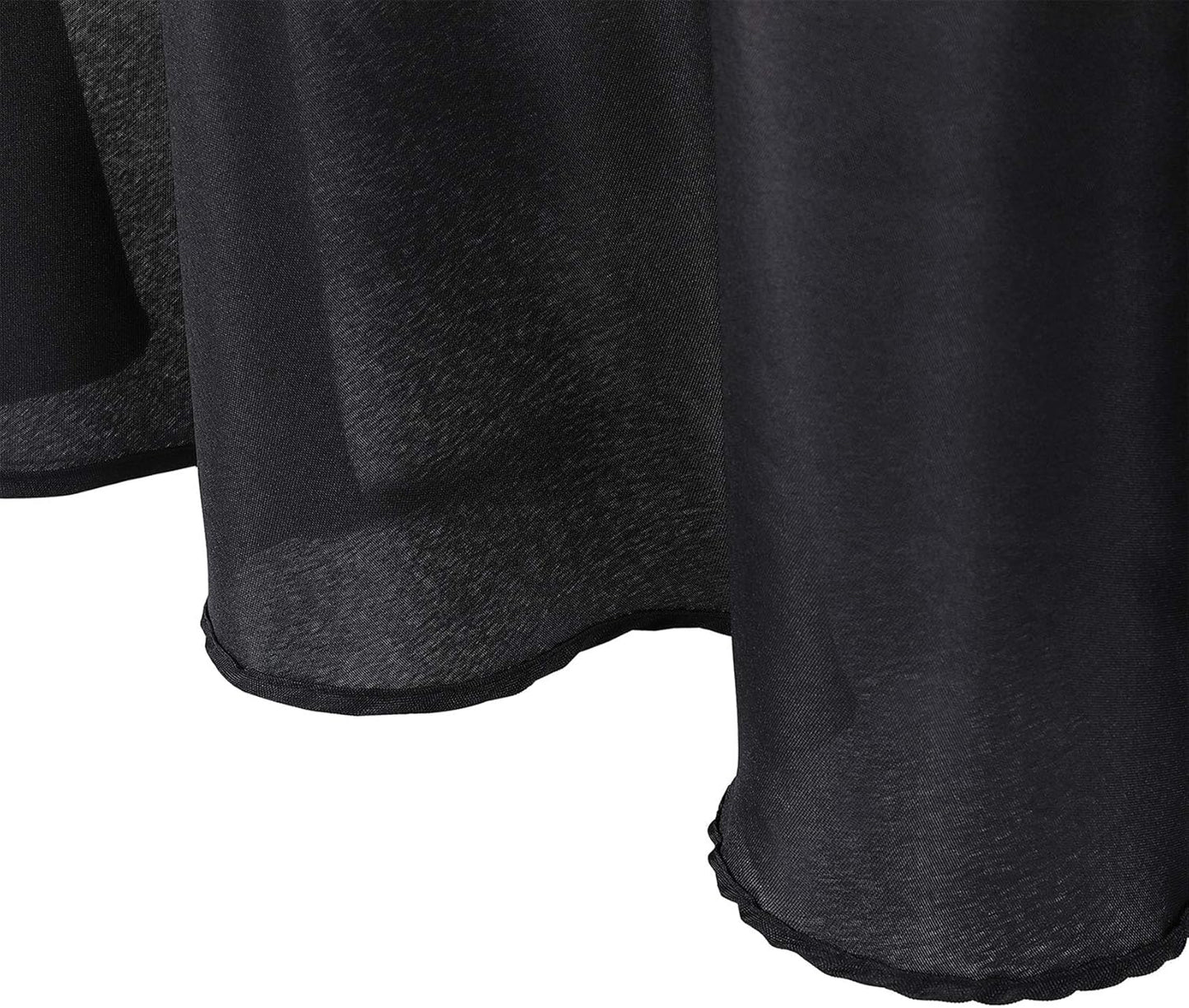 Ascoza 6pack 90 Inch Black Round Tablecloth in Polyester Fabric for Wedding/Banquet/Restaurant/Parties