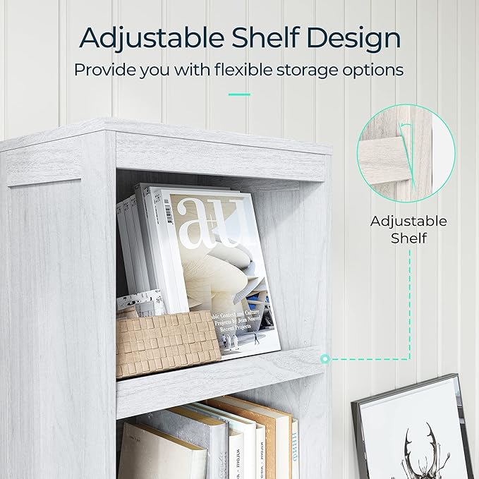 LINSY HOME 5-Shelf Bookcase, Narrow Bookshelves Floor Standing Display Storage - Image 8