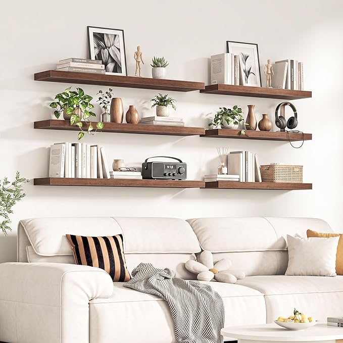 Fun Memories 72Inch Long Floating Shelves, 8 Inch Deep Shelves - Image 2