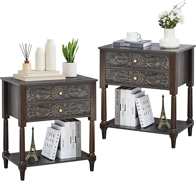 Nightstand, Farmhouse Bedside Table - Image 8