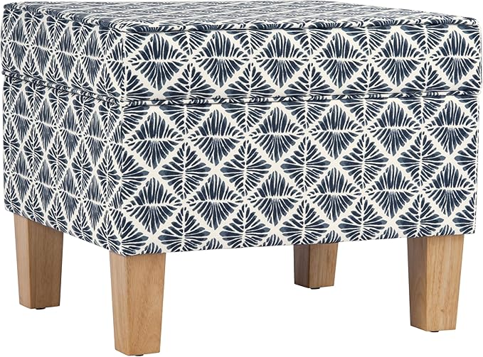 HomePop Home Decor |Upholstered Modern Rectangular Storage Ottoman | Hinged Lid - Image 7