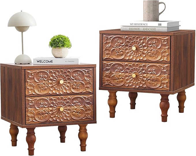 Nightstand, Farmhouse Bedside Table by Unknown