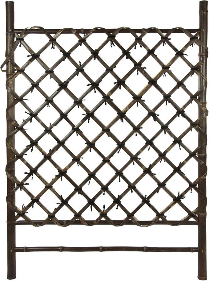 Red Lantern Dark Stained Japanese Style Garden Trellis by RedLantern