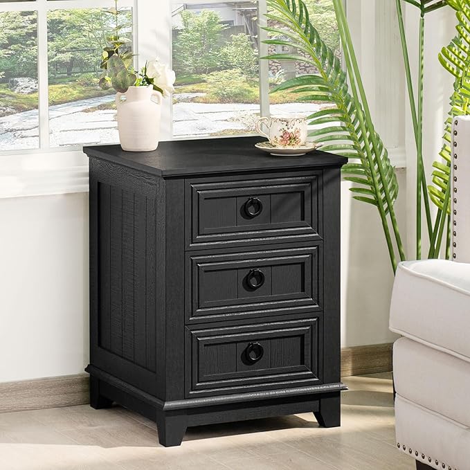 Joaxswe Farmhouse Night Stand Set of 2, Dresser - Image 7