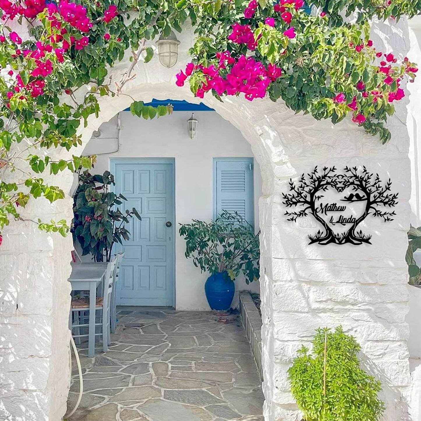 Personalized Tree of Life Metal Sign Wall Art Decor, Custom Wedding Gifts for Couples, Custom Family Name Sign, Christmas Valentine's Day Housewarming Gifts