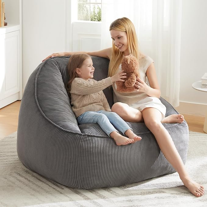 HUGHEAVEN Big Bean Bag Chairs for Adults, Giant Bean Bag Chair for Adults and by HUGHEAVENBeanBagChairs