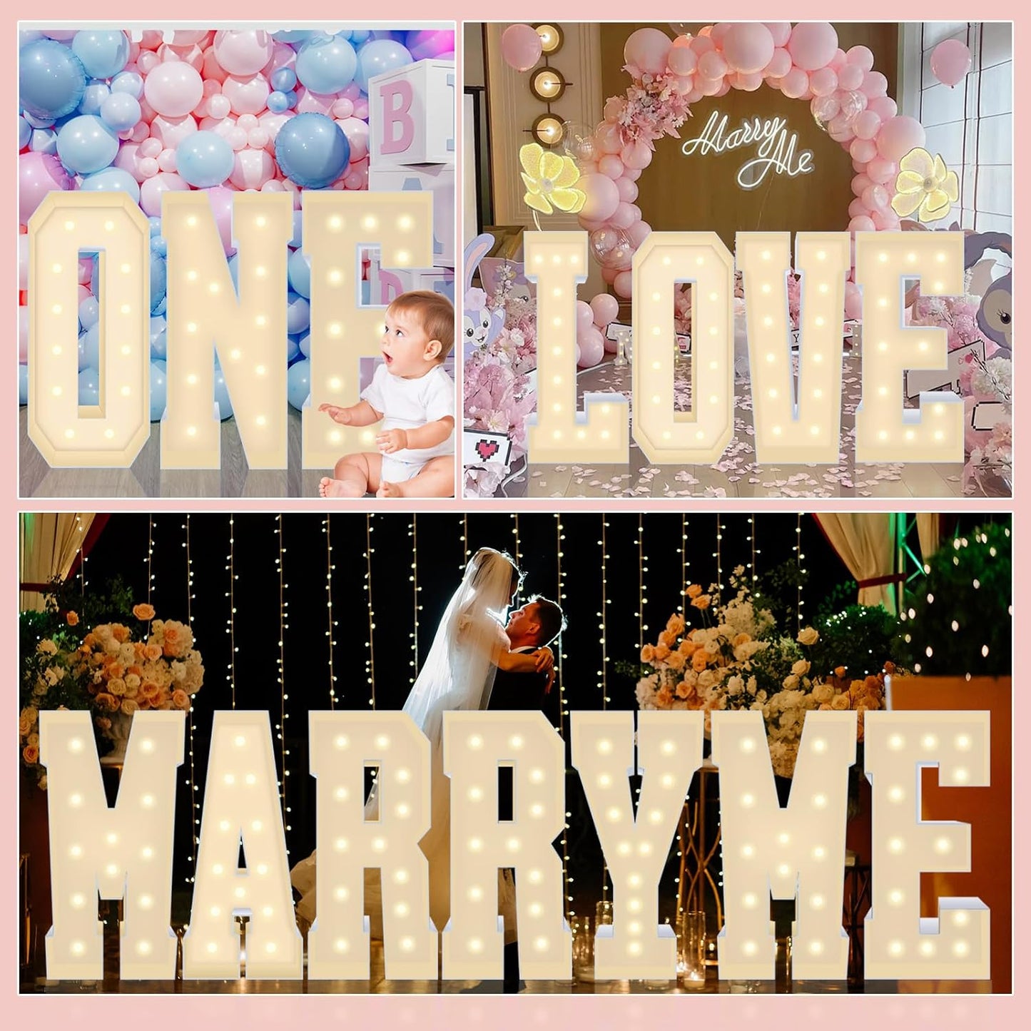 4FT Marquee Plastic Letters C - Light up Letters C Are Made from Corrugated Plastic Board - Quick Assembly Without Tools, Disassembled Components Can Be Used for Garage Sale Signs, Yard Sale Signs