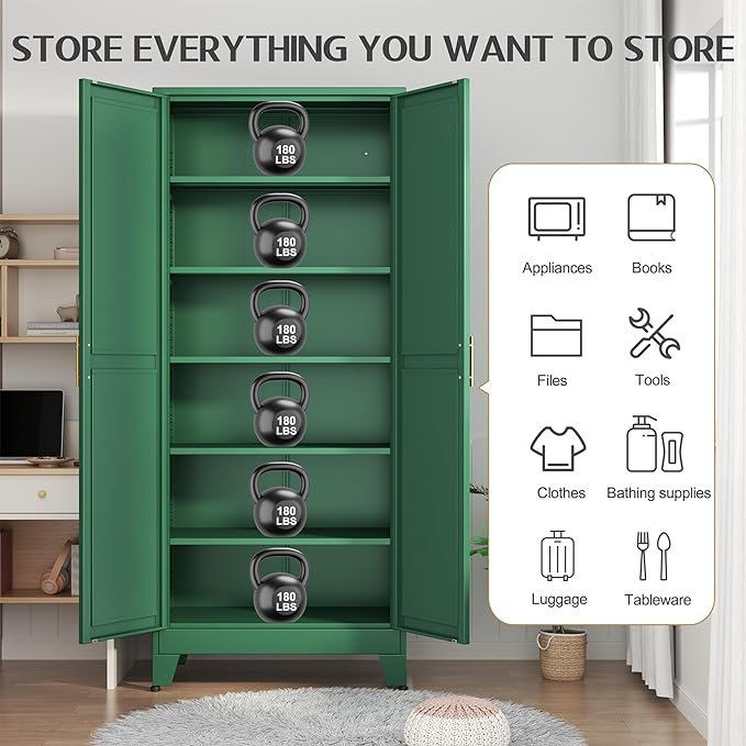 GAIOUS 75.2" Tall Kitchen Food Pantry, Pantry Cabinet - Image 3