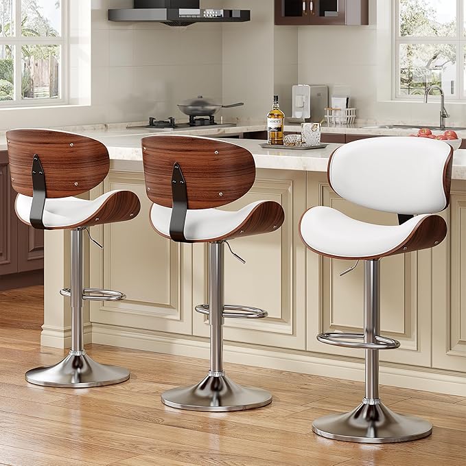 YaFiti Bar Stools Modern Swivel Bar Chairs, Barstools Counter Height - Image 7
