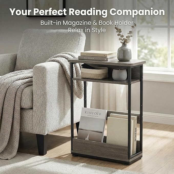 Narrow Side Table, 3-Tier Slim End Table - Image 5