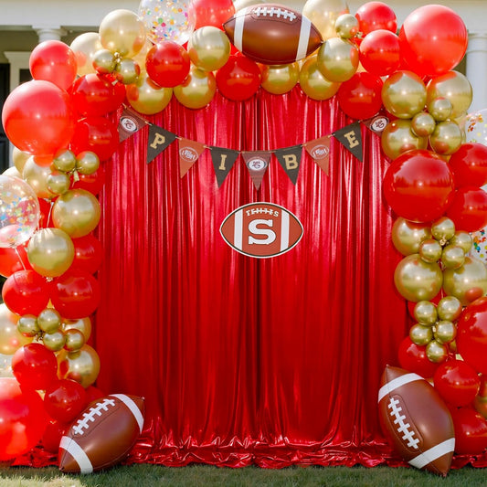 20x10ft Shimmer Red Sequin Backdrop Curtain for Parties, Thick Wrinkle Free Glitter Backdrop Drapes Photo Back Drop Curtains for Birthday Wedding Christmas Photography Background-4 Panels 5x10ft