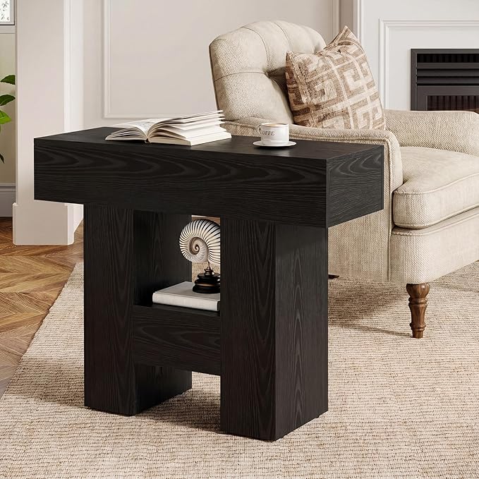 Tribesigns Farmhous End Table, 2-Tier Narrow Side Table - Image 4