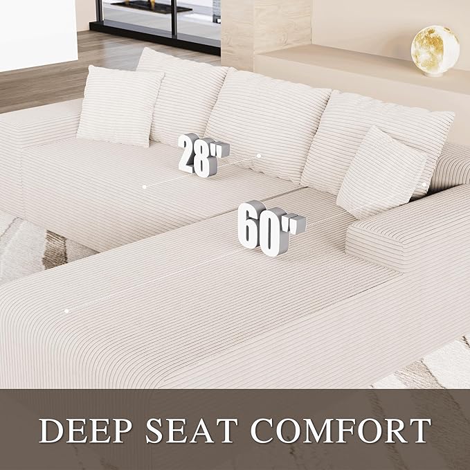 105" Convertible Sectional Couch - Image 4