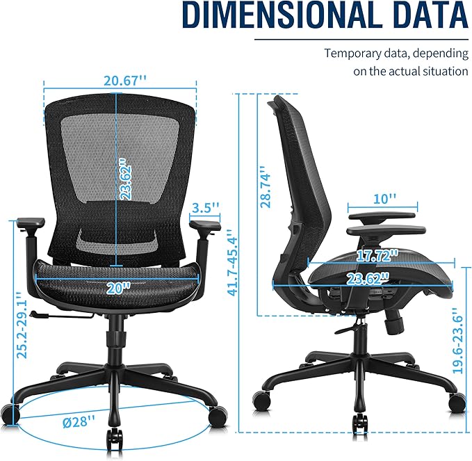 ELABEST Ergonomic Mesh Office Chair, Comfy Computer Desk Chair - Image 3