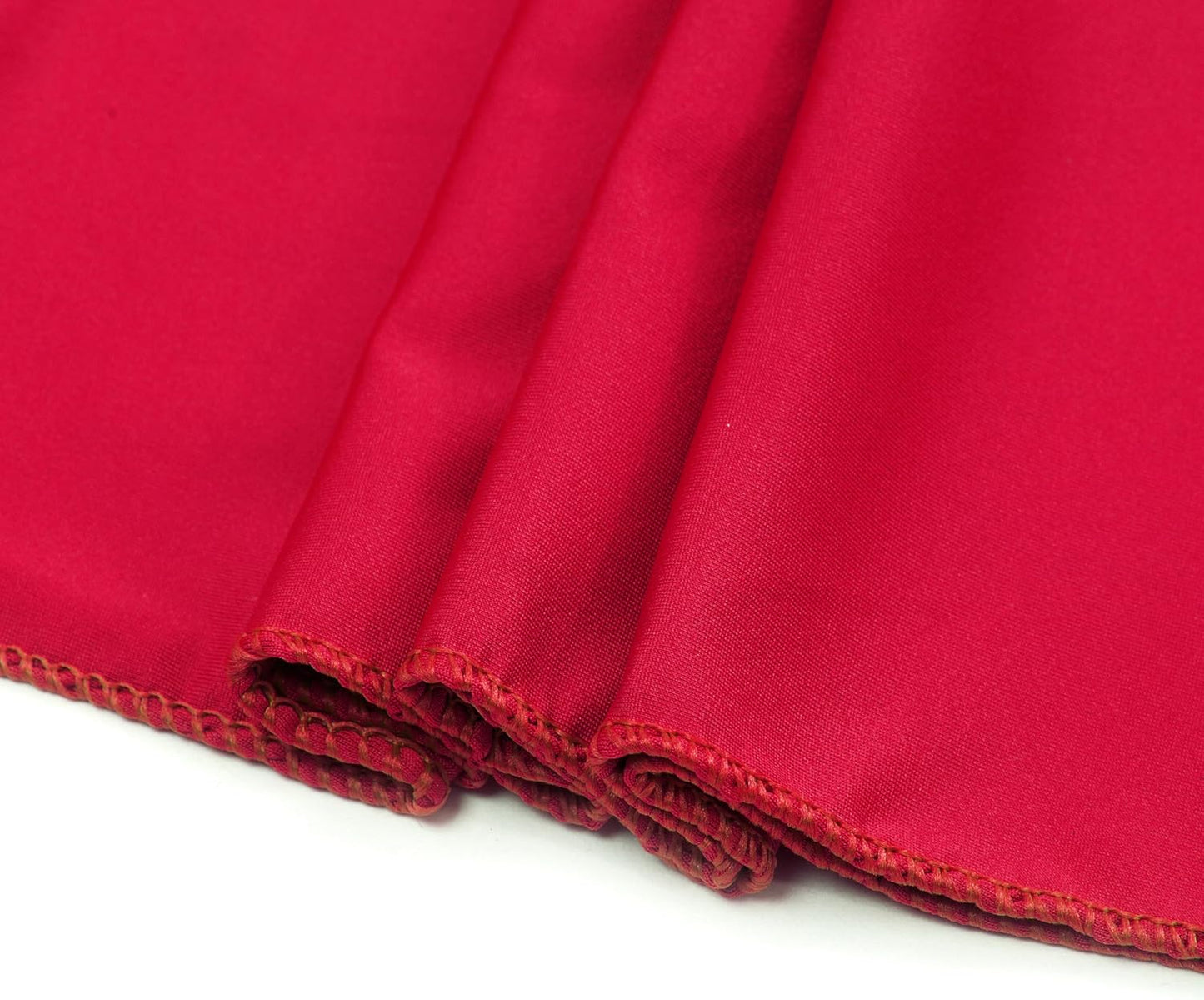 MDS Pack of 10 Spandex Chair Sashes Bows Elastic Stretch Dining Chair Bands Ties Without Slider Buckle Universal fits for Wedding Baby Shower Birthday Party Banquet Event Decoration - Red