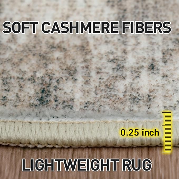 4x6 Area Rugs Washable Rug: Modern Abstract Living Room Rug Soft Anti-Skid Thin - Image 5