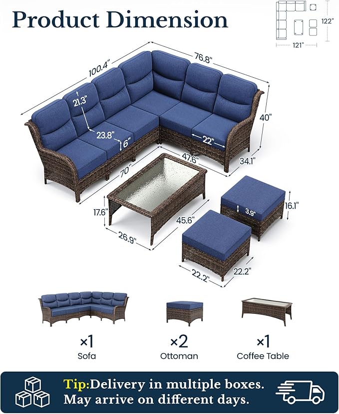 HILLGA 4-Piece Luxury Patio Furniture Set - Image 2