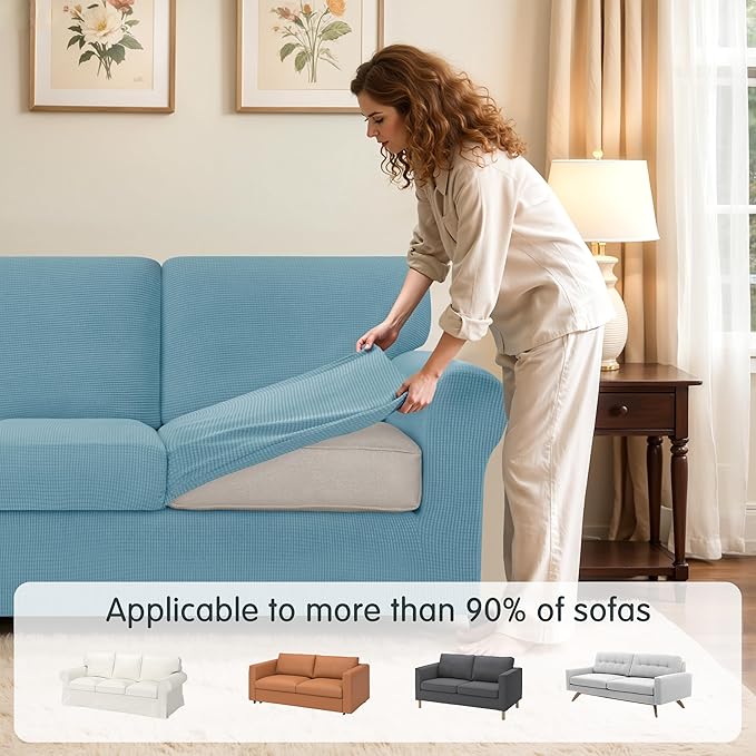 SUBRTEX 5 Pieces Stretch Sofa Slipcover Sets Couch Cover Sets Backrest Cushion - Image 4