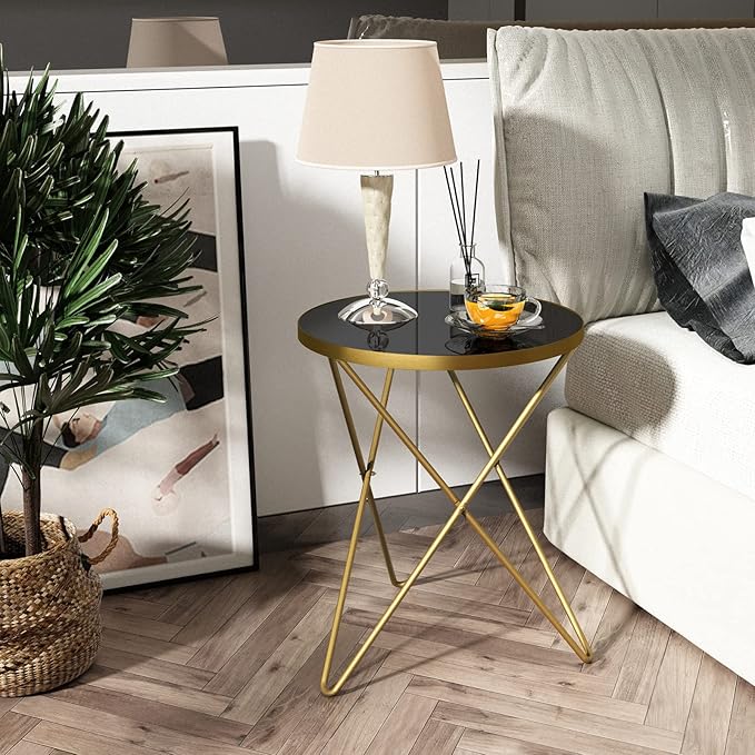 HLR Modern Round Side Table, End Table - Image 7