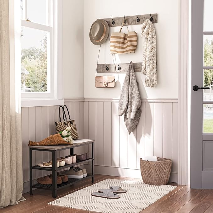 HOOBRO Hall Tree Entryway Storage Bench, Coat Rack Shoe Bench, Shoe Rack - Image 2