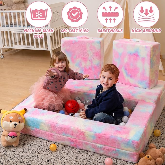 Cvortll Modular Kids and Toddler Play Couch, Convertible Folding Sofa, 3-in-1 - Image 7