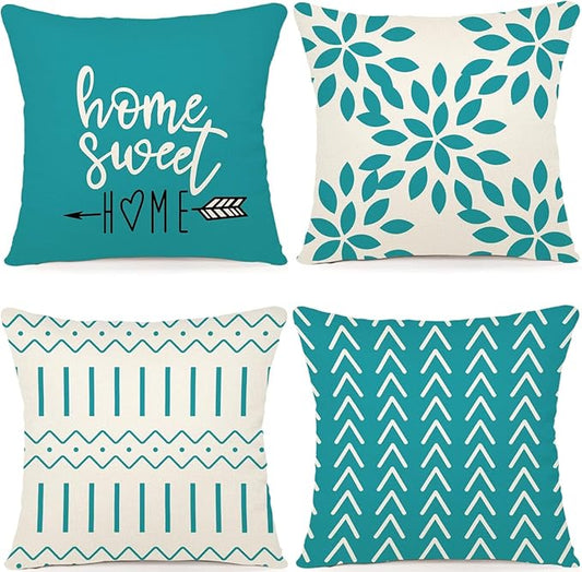 YCOLL Pillow Covers 18x18 Set of 4, Modern Sofa Throw Pillow Cover, Decorative by PillowCoversExpert