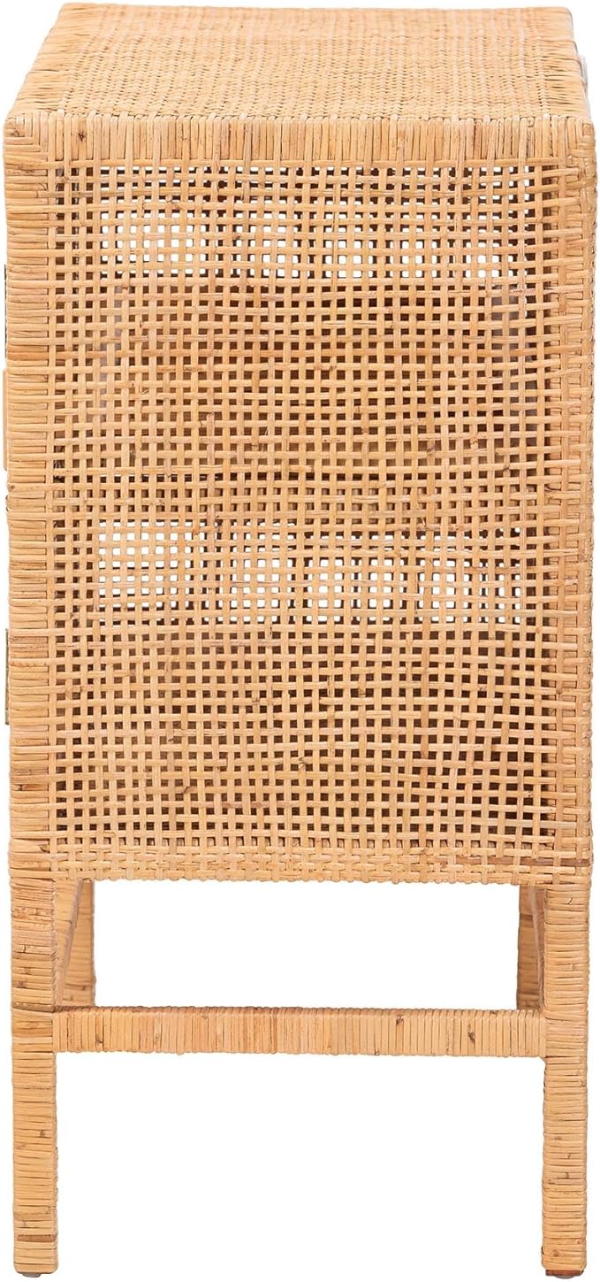 Bali & pari Vivan Natural Rattan Storage Cabinet - Image 5