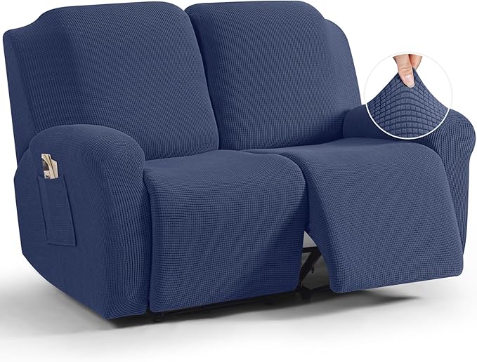 TAOCOCO Recliner Loveseat Slipcover, 6 Pieces Dual Recliner Sofa Covers by TAOCOCO