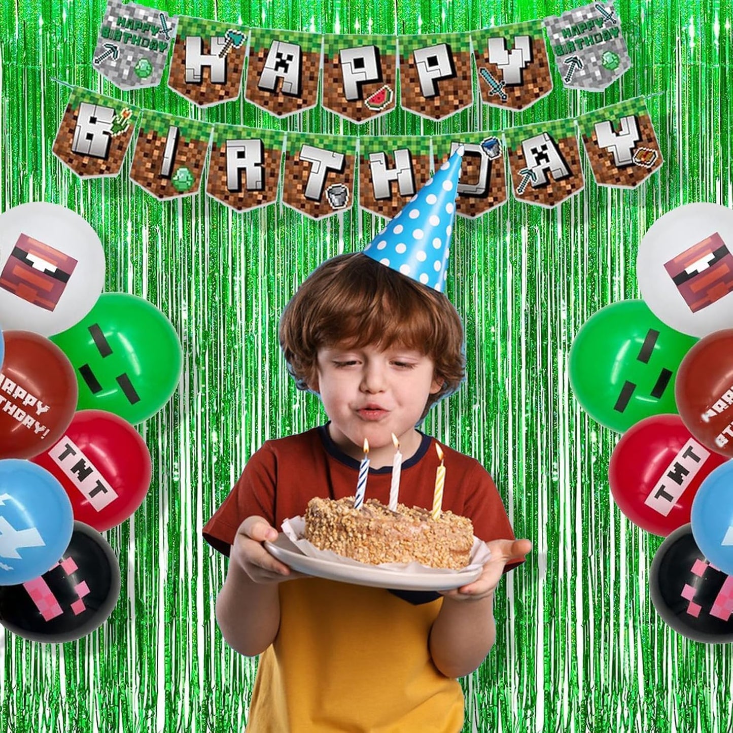 BRAVESHINE Green Metallic Tinsel Foil Fringe Curtains - 2 Pack 3.2 x 8.2 ft Metallic Photo Backdrop for Graduates-Theme/St Patricks Day/Hawaiian/Luau/Dinosaur/Jungle-Theme/Christmas Party Decorations