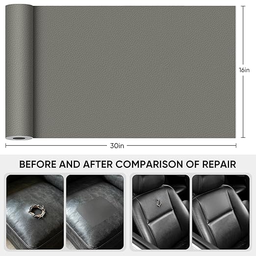 Leather Repair Tape, 16 x 30 Inches Self Adhesive Leather Repair Patch，Leather - Image 2