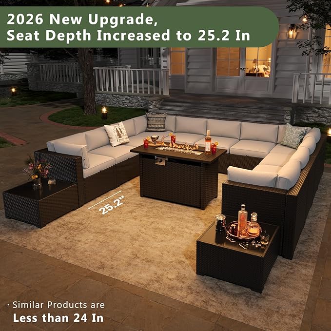Aoxun 15 Piece Patio Furniture Set - Image 2