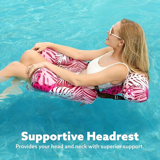 SLOOSH Inflatable Pool Floats Adult, 2 Packs Floating Lounge Chairs, Blow up - Image 6
