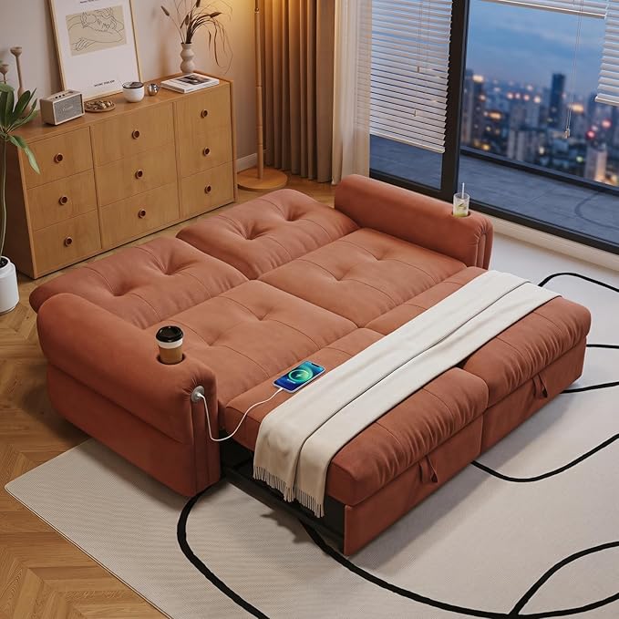 Convertible Couches, Queen Size Pull Out Sofa Bed - Image 11